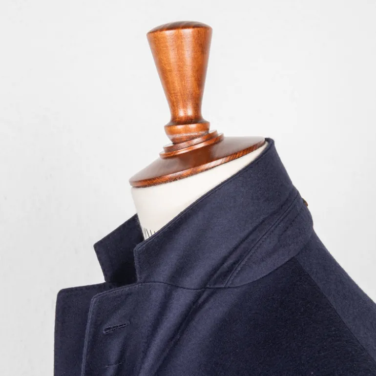 Caruso 180s Wool-Silk Butterfly Jacket Mid Blue