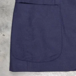Caruso 180s Wool-Silk Butterfly Jacket Mid Blue