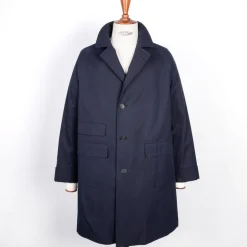 Cohérence Corb II Coat Gabardine Dark Blue
