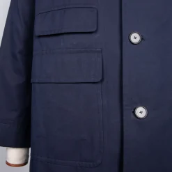 Cohérence Corb II Coat Gabardine Dark Blue