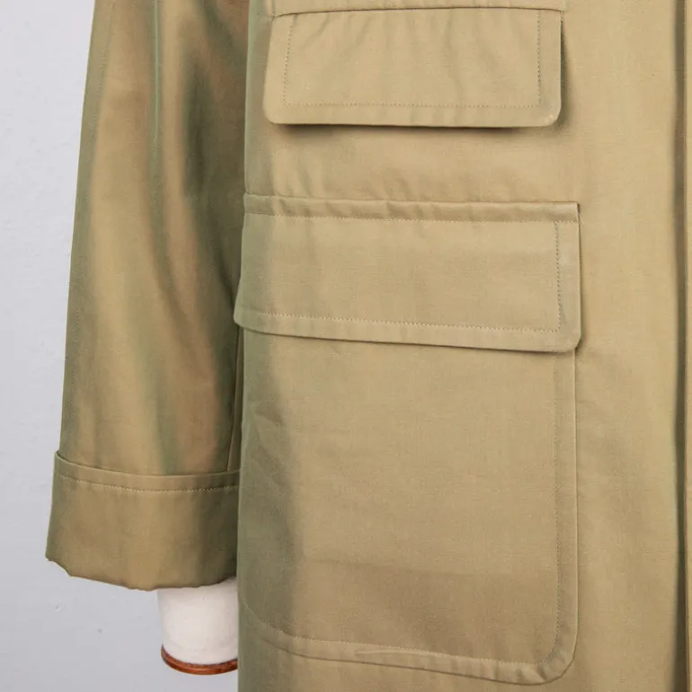 Cohérence Corb II Coat Gabardine Green