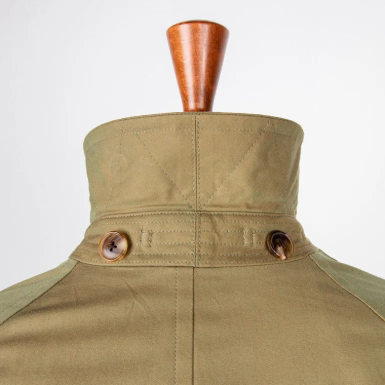 Cohérence Corb II Coat Gabardine Green