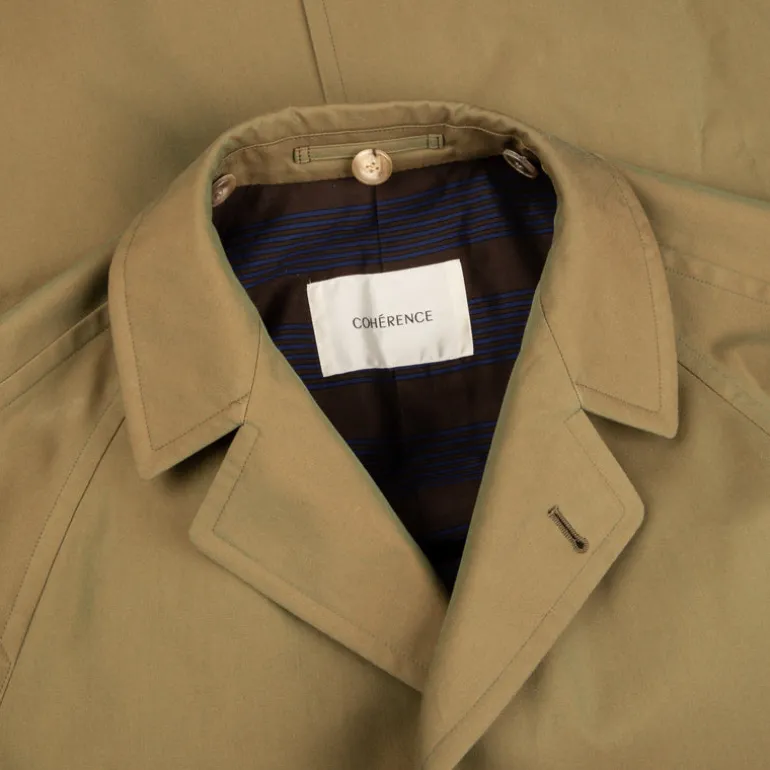 Cohérence Corb II Coat Gabardine Green