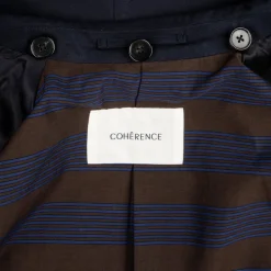 Cohérence Corb II Coat Gabardine Dark Blue