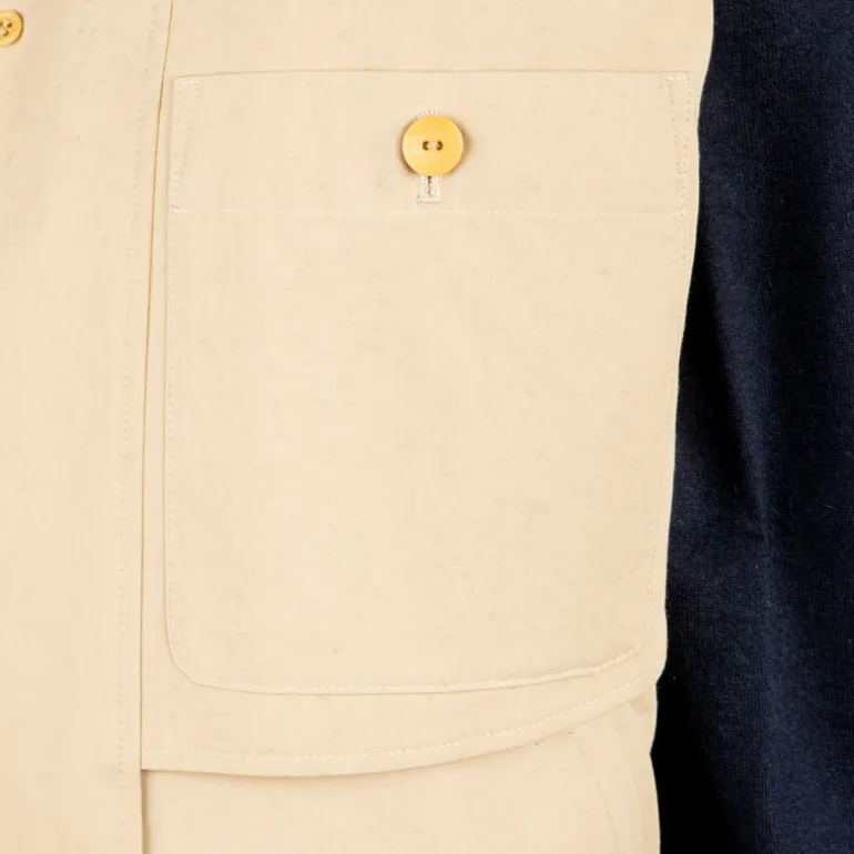 Cohérence Gianni Weather Resistant Light Cotton Jacket Sand
