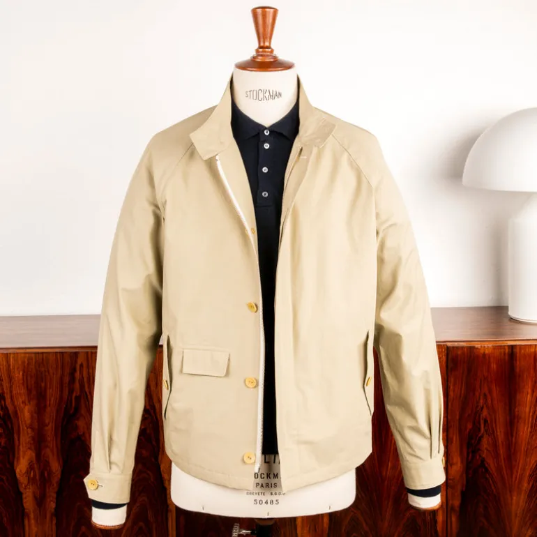 Cohérence Gianni Weather Resistant Light Cotton Jacket Sand