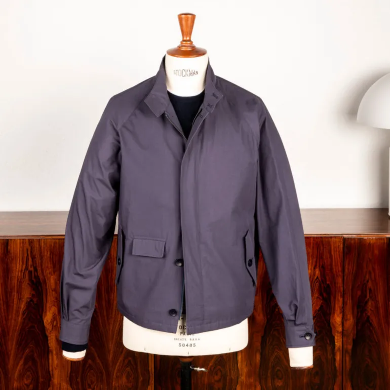 Cohérence Gianni Weather Resistant Light Cotton Jacket Slate Blue