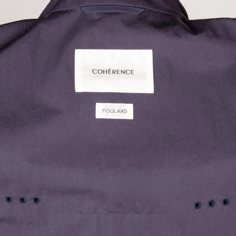 Cohérence Gianni Weather Resistant Light Cotton Jacket Slate Blue