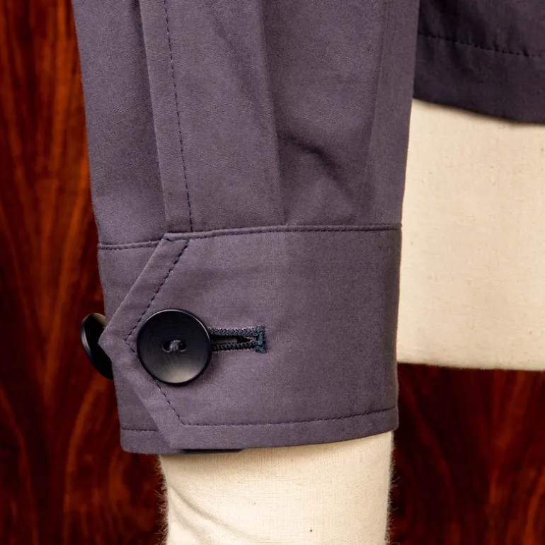 Cohérence Gianni Weather Resistant Light Cotton Jacket Slate Blue