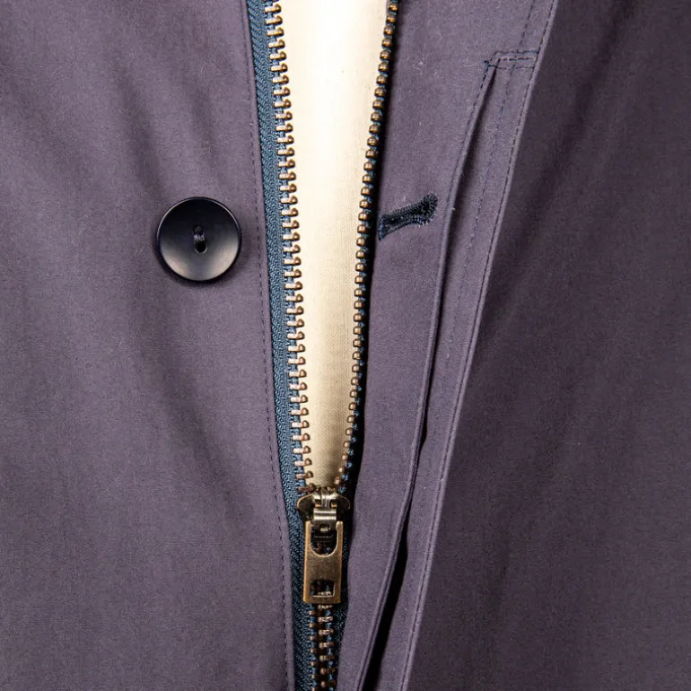 Cohérence Gianni Weather Resistant Light Cotton Jacket Slate Blue