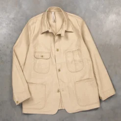 Cohérence Jackson Jacket Linen Cotton Chevron Ivory