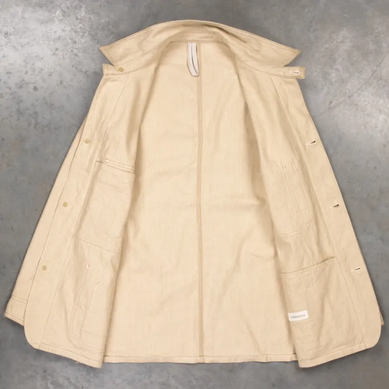Cohérence Jackson Jacket Linen Cotton Chevron Ivory