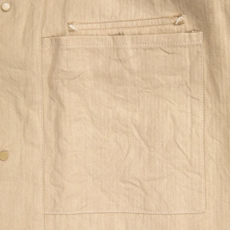 Cohérence Jackson Jacket Linen Cotton Chevron Ivory