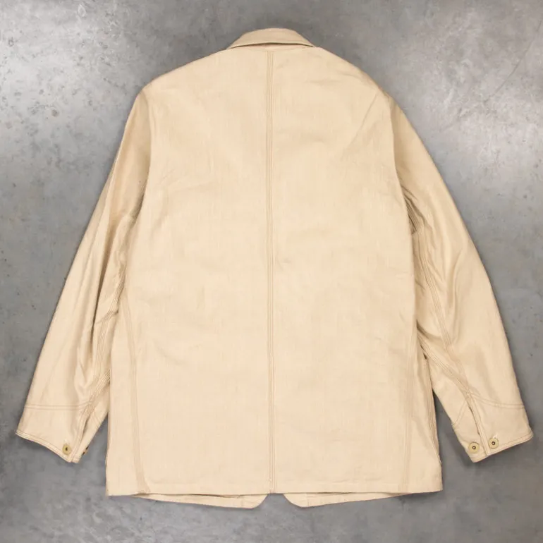 Cohérence Jackson Jacket Linen Cotton Chevron Ivory