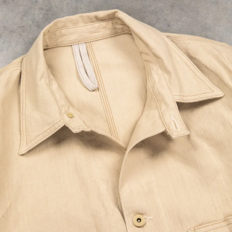 Cohérence Jackson Jacket Linen Cotton Chevron Ivory