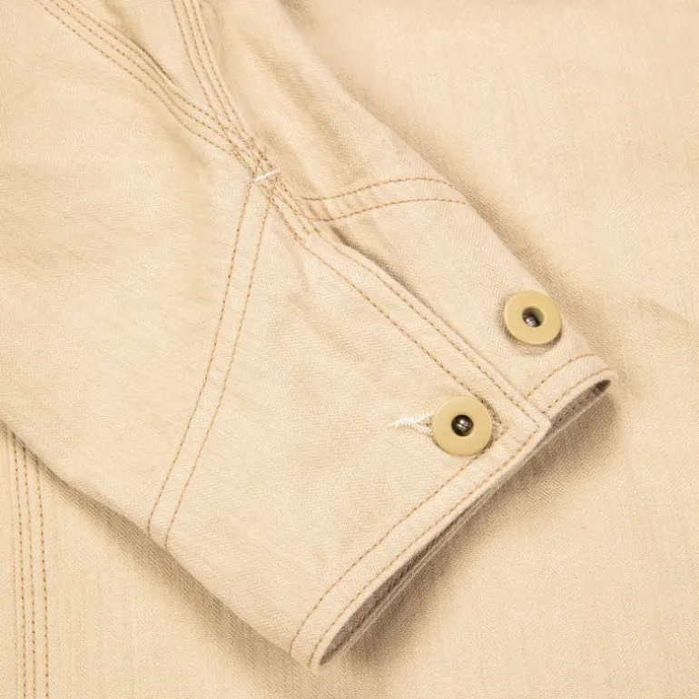 Cohérence Jackson Jacket Linen Cotton Chevron Ivory