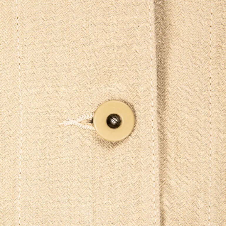 Cohérence Jackson Jacket Linen Cotton Chevron Ivory