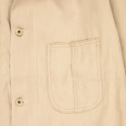 Cohérence Jackson Jacket Linen Cotton Chevron Ivory