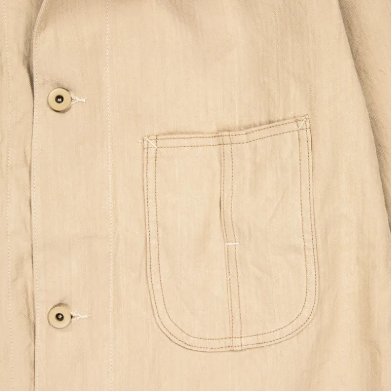 Cohérence Jackson Jacket Linen Cotton Chevron Ivory