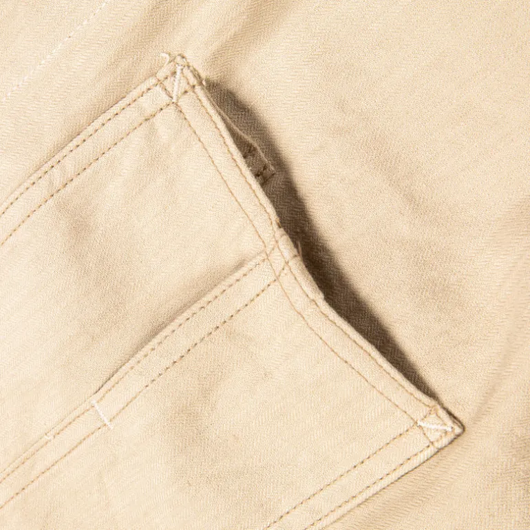 Cohérence Jackson Jacket Linen Cotton Chevron Ivory