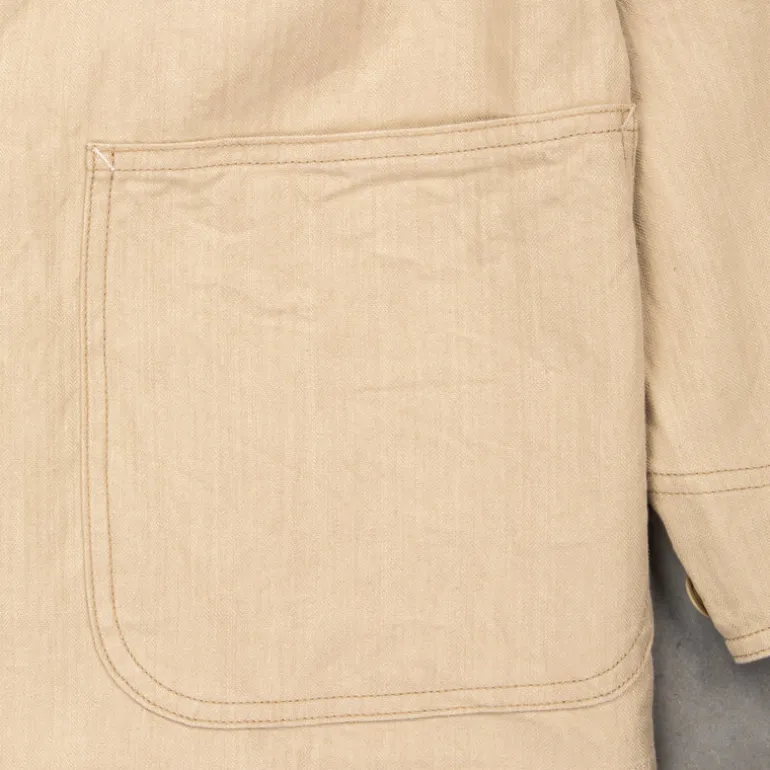 Cohérence Jackson Jacket Linen Cotton Chevron Ivory