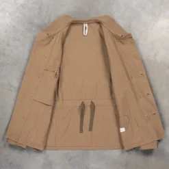 Cohérence Kees Jacket Linen Cotton Chevron Brown