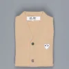 Comme des Garçons PLAY Cardigan Camel White Heart