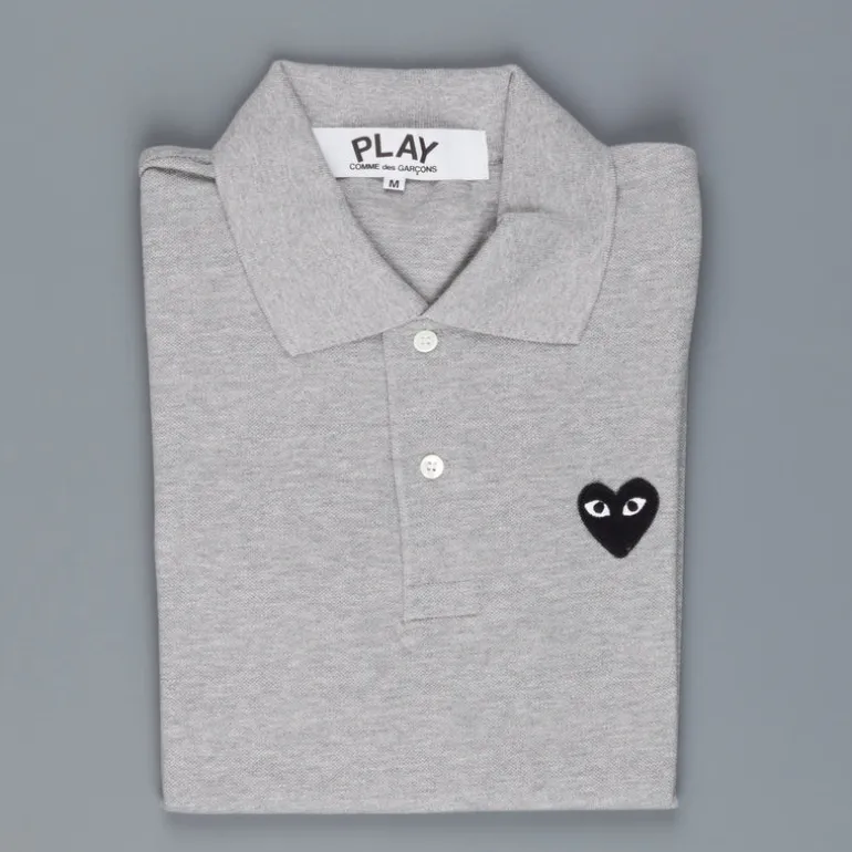 Comme des Garçons PLAY polo shirt grey melange