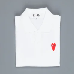 Comme des Garçons PLAY polo shirt long heart White