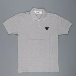Comme des Garçons PLAY polo shirt grey melange