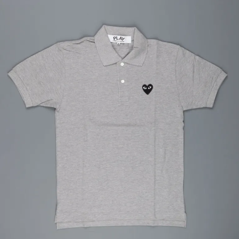 Comme des Garçons PLAY polo shirt grey melange