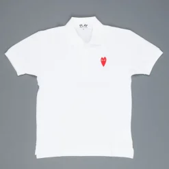 Comme des Garçons PLAY polo shirt long heart White