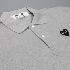 Comme des Garçons PLAY polo shirt grey melange