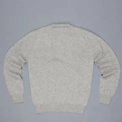 Comme des Garçons PLAY V-Neck Pullover Light Grey White Heart