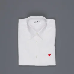 Comme des Garçons PLAY white shirt small red heart