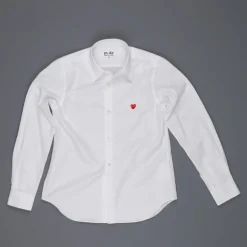 Comme des Garçons PLAY Woman white shirt small red heart