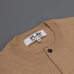 Comme des Garçons PLAY Woman cardigan beige white heart