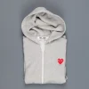 Comme des Garçons PLAY Zip hooded sweatshirt grey