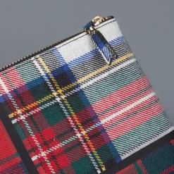 Comme des Garçons Wallet envelop Tartan Red