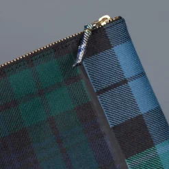 Comme des Garçons Wallet envelop Tartan Green
