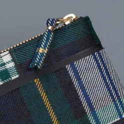 Comme des Garçons Wallet small envelop Tartan Green