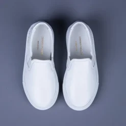 Common Projects Kids Slip-On Leather White