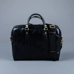 Croots Bridle Leather Black Laptop Bag