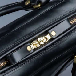 Croots Bridle Leather Black Laptop Bag