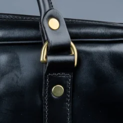 Croots Bridle Leather Black Laptop Bag