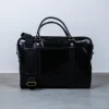 Croots Bridle Leather Holdall Black - Medium