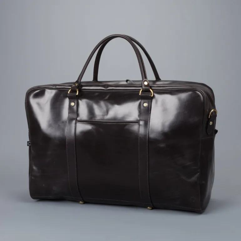 Croots Bridle Leather Holdall Dark Havana - Large