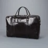 Croots Bridle Leather Holdall Dark Havana - Medium
