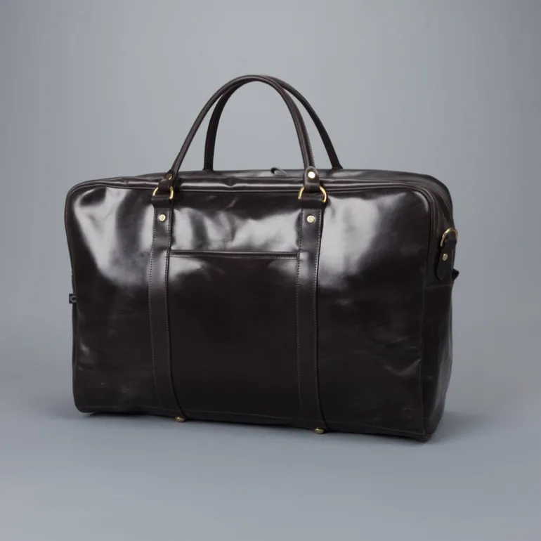 Croots Bridle Leather Holdall Dark Havana - Medium