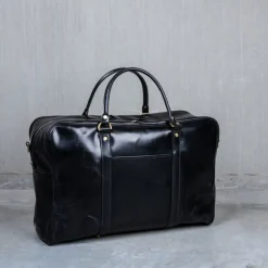Croots Bridle Leather Holdall Black - Large